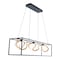 Dweled Sinclair 42in LED 3 Light Linear Pendant 3000K in Black Gold Leaf PD-732 - alternate 2